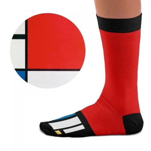 Socken Kunstwerke - Mondrian "Komposition II"